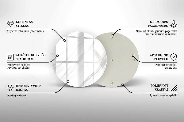 Üveg alátét gyertyákhoz Finom márvány