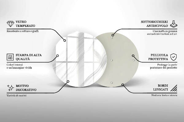 Üveg alátét gyertyákhoz Finom márvány