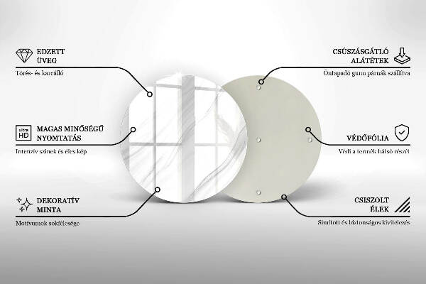 Üveg alátét gyertyákhoz Finom márvány