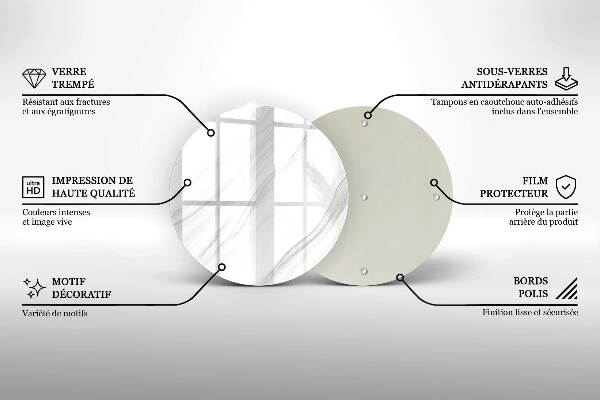 Üveg alátét gyertyákhoz Finom márvány