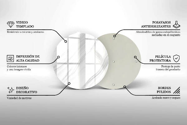Üveg alátét gyertyákhoz Finom márvány