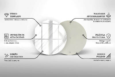 Üveg alátét gyertyákhoz Finom márvány