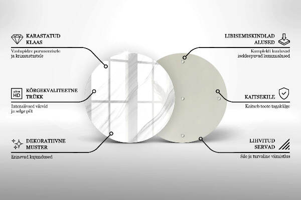 Üveg alátét gyertyákhoz Finom márvány