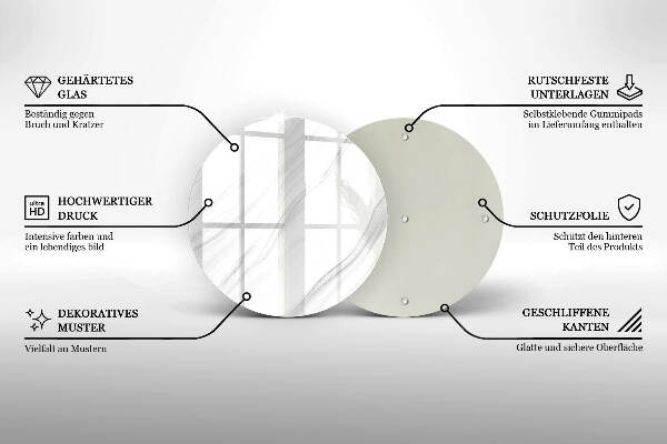 Üveg alátét gyertyákhoz Finom márvány