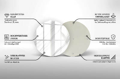 Üveg alátét gyertyákhoz Finom márvány