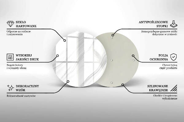 Üveg alátét gyertyákhoz Finom márvány