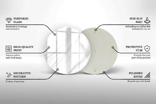 Üveg alátét gyertyákhoz Finom márvány