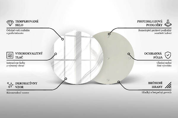 Üveg alátét gyertyákhoz Finom márvány