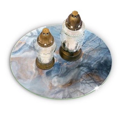 Síri gyertya alátét Márvány textúra