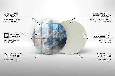 Síri gyertya alátét Márvány textúra