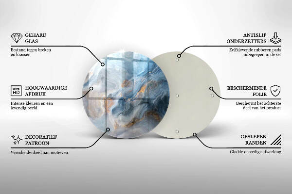 Síri gyertya alátét Márvány textúra