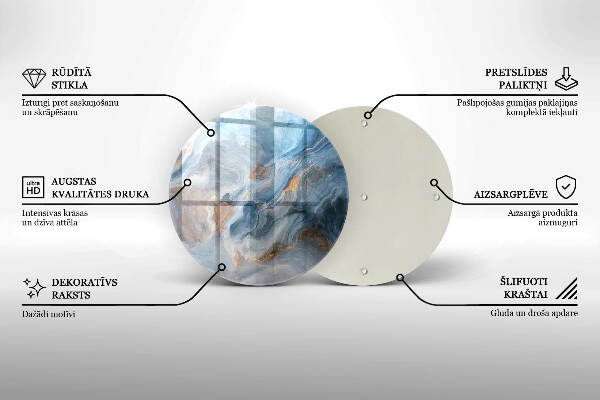 Síri gyertya alátét Márvány textúra