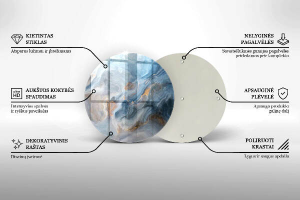 Síri gyertya alátét Márvány textúra