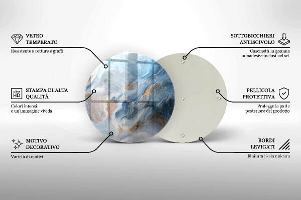 Síri gyertya alátét Márvány textúra