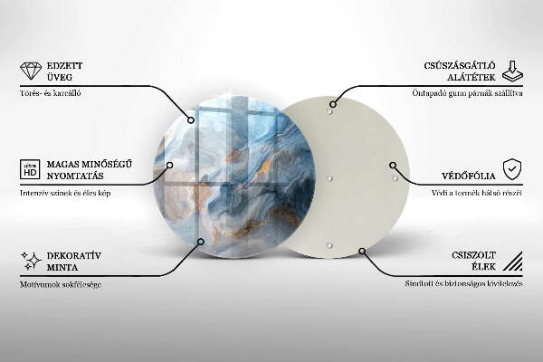 Síri gyertya alátét Márvány textúra