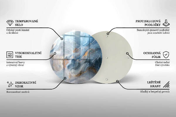 Síri gyertya alátét Márvány textúra