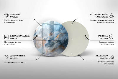 Síri gyertya alátét Márvány textúra
