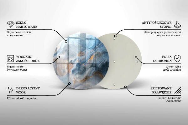 Síri gyertya alátét Márvány textúra
