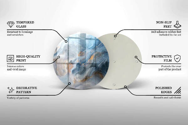 Síri gyertya alátét Márvány textúra