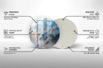 Síri gyertya alátét Márvány textúra