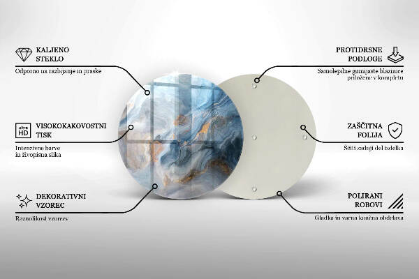 Síri gyertya alátét Márvány textúra