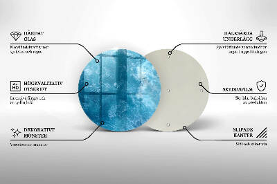 Síri gyertya alátét Kék víz