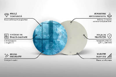 Síri gyertya alátét Kék víz