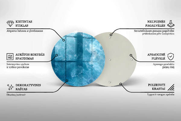 Síri gyertya alátét Kék víz