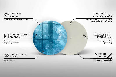 Síri gyertya alátét Kék víz