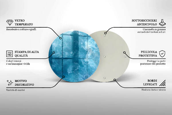 Síri gyertya alátét Kék víz