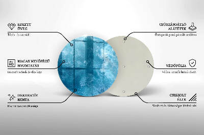 Síri gyertya alátét Kék víz