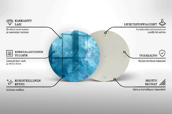 Síri gyertya alátét Kék víz