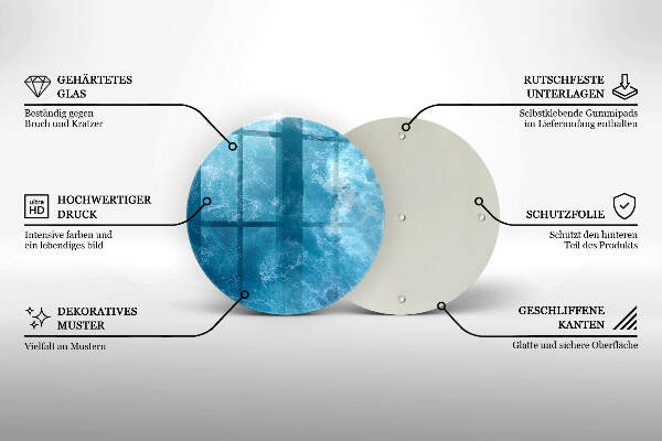 Síri gyertya alátét Kék víz