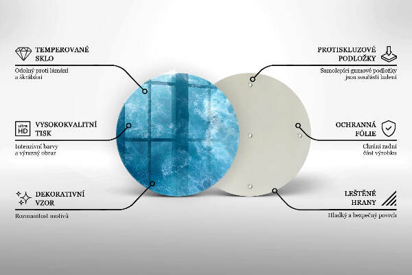 Síri gyertya alátét Kék víz