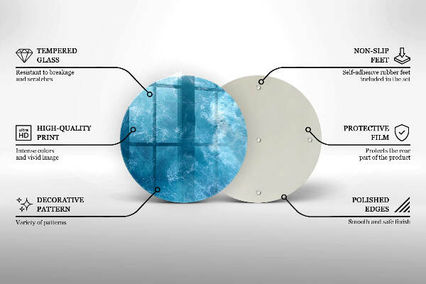 Síri gyertya alátét Kék víz