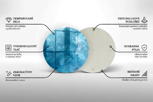 Síri gyertya alátét Kék víz