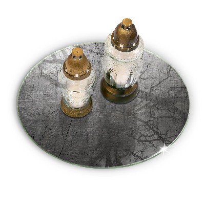 Üveg alátét gyertyákhoz Fém textúra