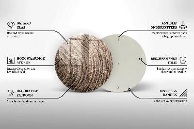 Síri gyertya alátét Fa gyűrűk