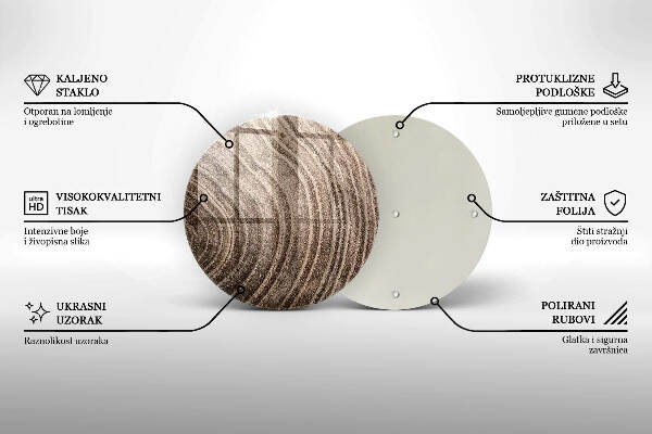 Síri gyertya alátét Fa gyűrűk