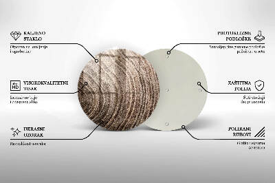 Síri gyertya alátét Fa gyűrűk