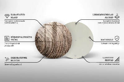 Síri gyertya alátét Fa gyűrűk