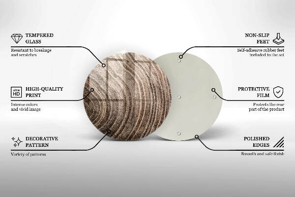 Síri gyertya alátét Fa gyűrűk