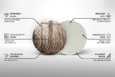 Síri gyertya alátét Fa gyűrűk