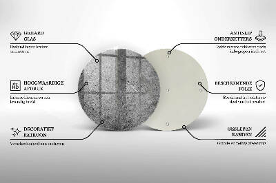 Üveg alátét gyertyákhoz Beton kő textúra