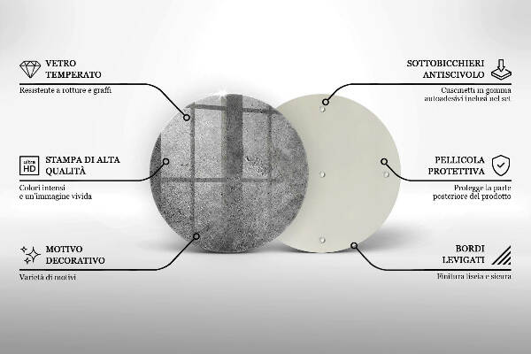 Üveg alátét gyertyákhoz Beton kő textúra