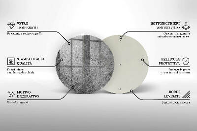 Üveg alátét gyertyákhoz Beton kő textúra