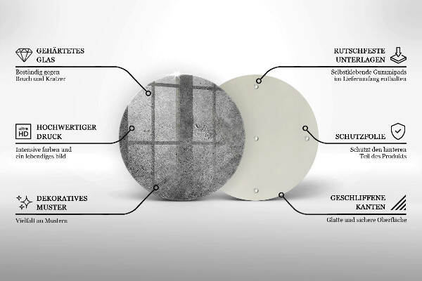 Üveg alátét gyertyákhoz Beton kő textúra