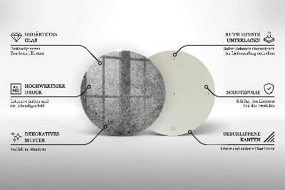 Üveg alátét gyertyákhoz Beton kő textúra