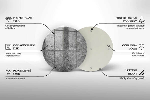 Üveg alátét gyertyákhoz Beton kő textúra