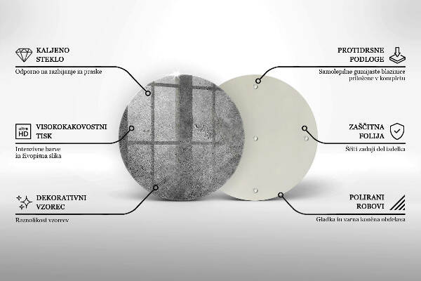 Üveg alátét gyertyákhoz Beton kő textúra